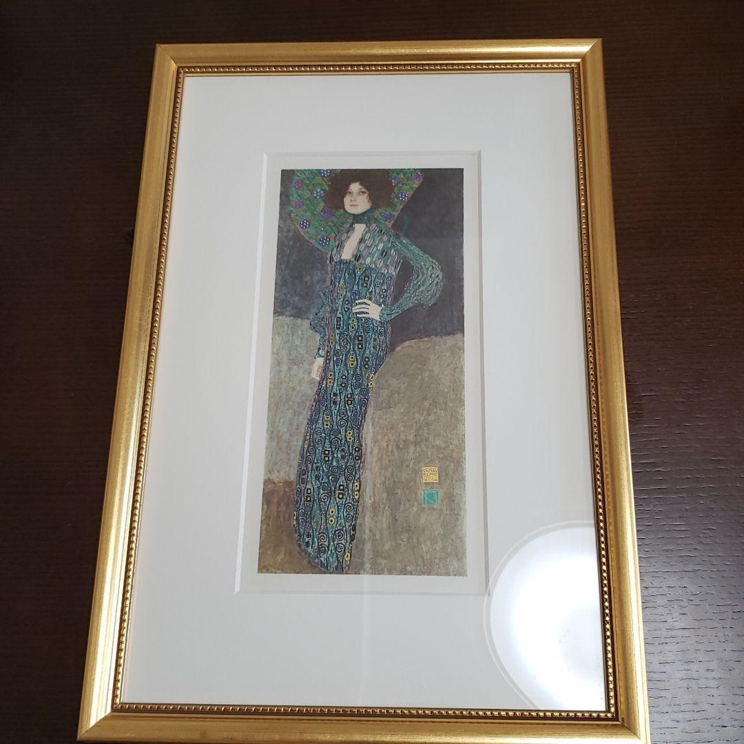 ⚫価格変更⚫クリムト《エミーリエ・フレーゲの肖像》1902　複製画　額縁付き⚫