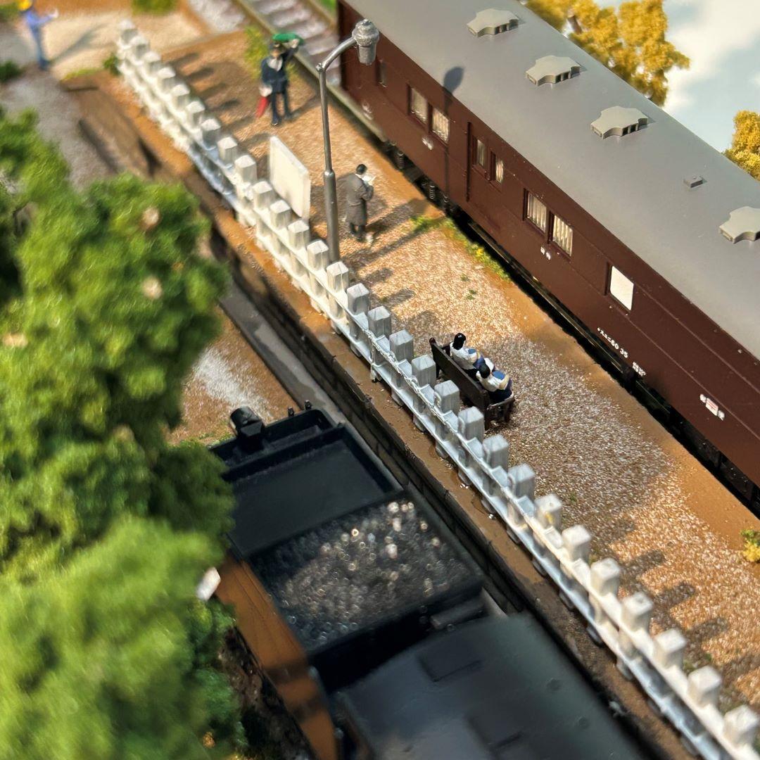 宗谷秋色　宗谷本線旧天塩中川駅　鉄道ジオラマ　Nゲージ　展示台