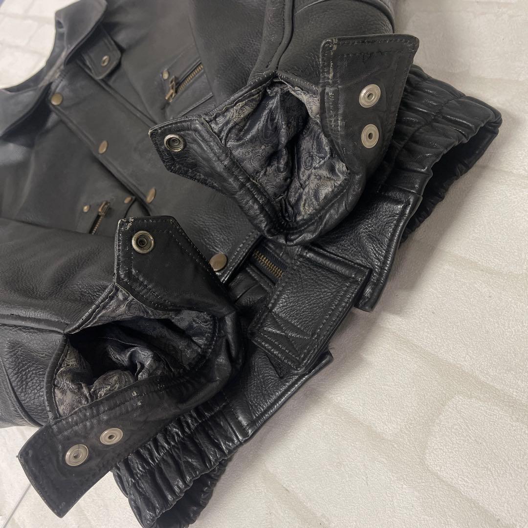 値下げ クシタニ KUSHITANI 日本製 牛革 レザー ライダースジャケット