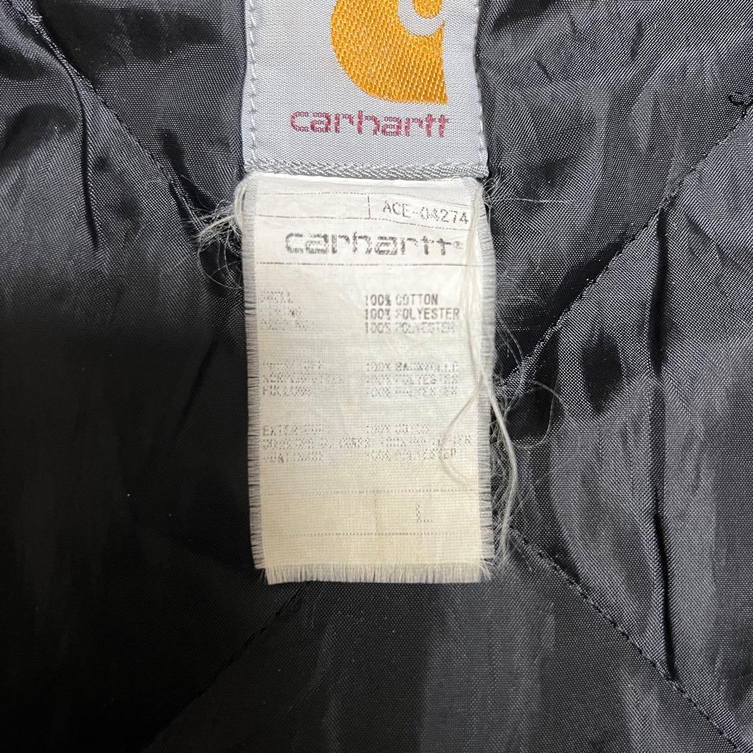 90s カーハート アクティブジャケット 赤 キルティングライナー