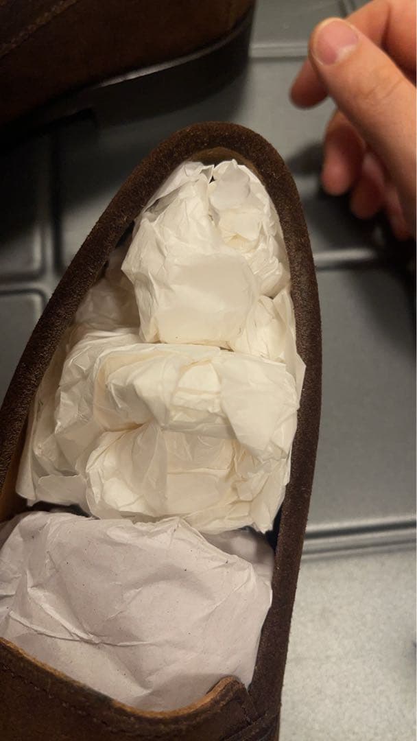 CARMINA ブラウン スエード モカシン 6H