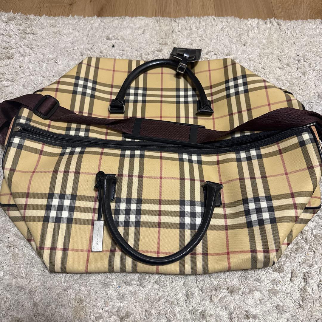 BURBERRY チェック柄 ボストンバッグ