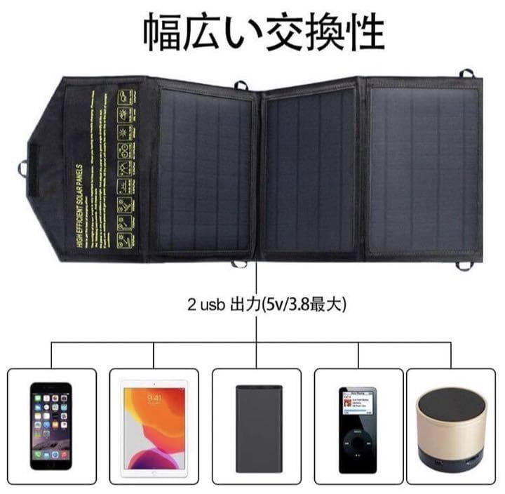 ❤高効率ソーラーパネル3枚搭載❣停電時の電源確保にも大活躍♪❤ソーラーパネル