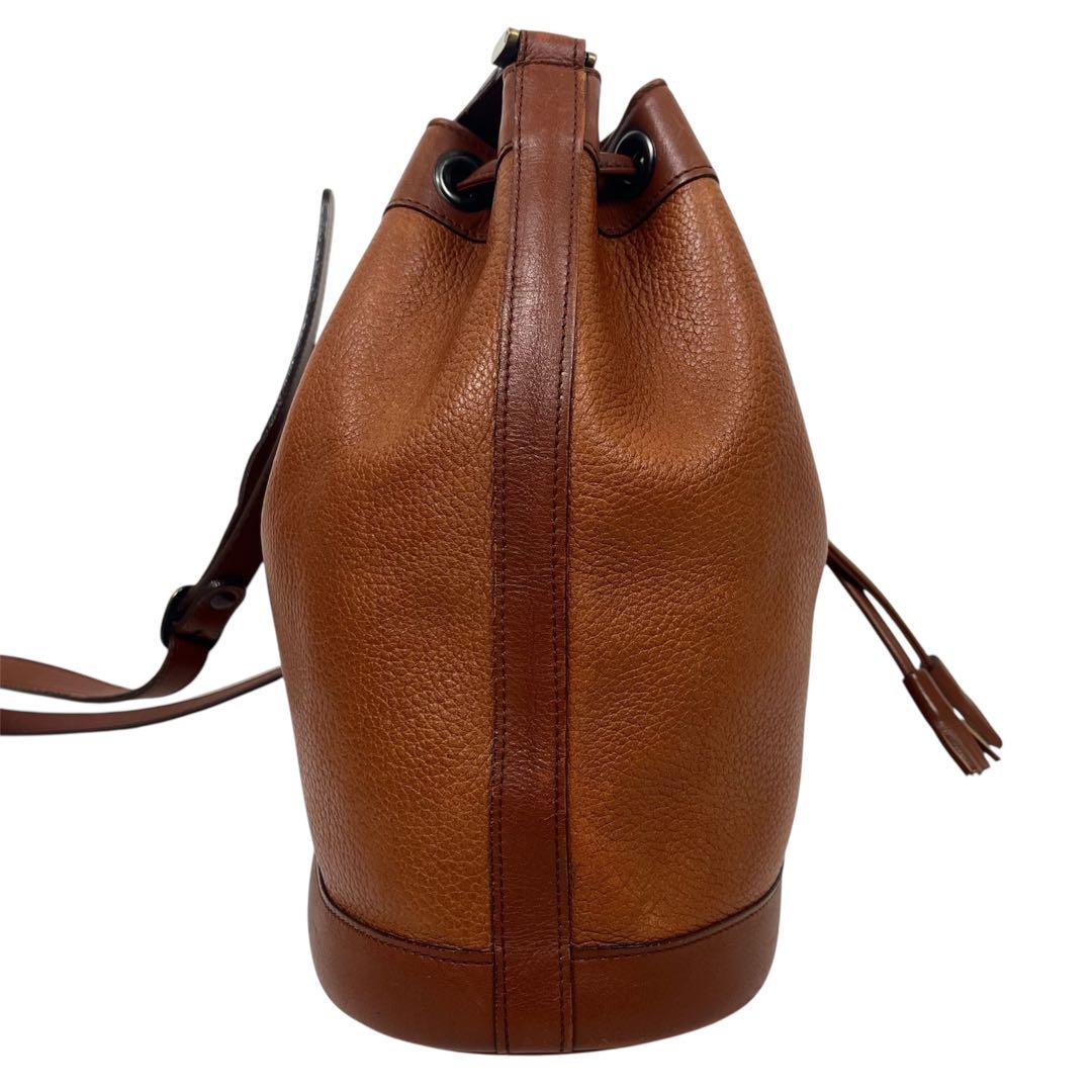 バーバリー　巾着ショルダーバッグ　ロゴ　ノバチェック　レザー　シャドーホース