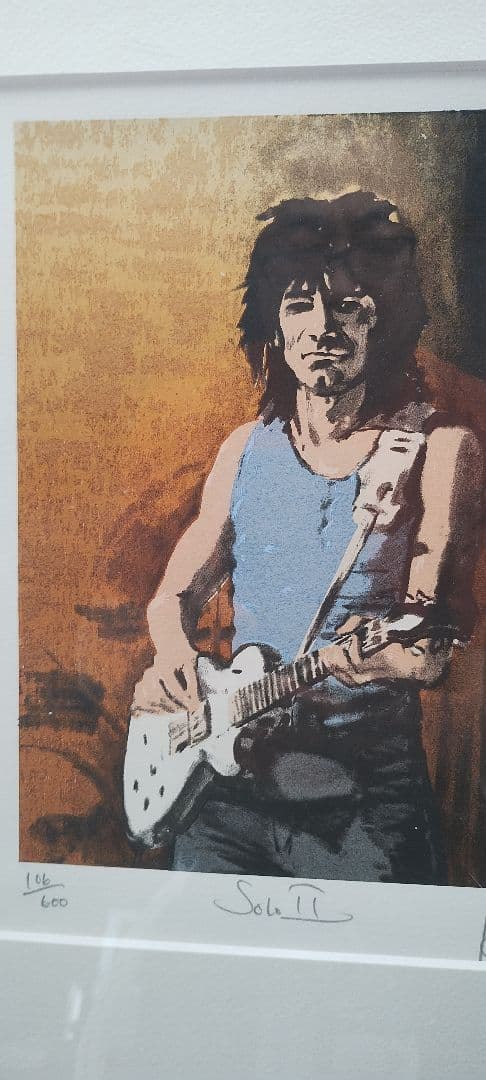 ロン・ウッド（ローリングストーンズ）リトグラフ