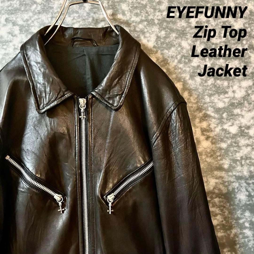 EYEFUNNY デザインジップトップ レザージャケット