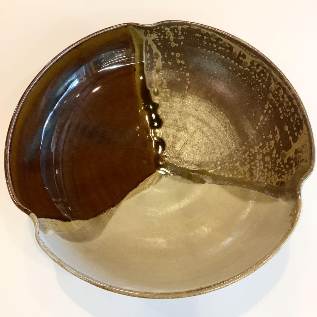 【茶道具】菓子器　高取焼　鬼丸碧山作