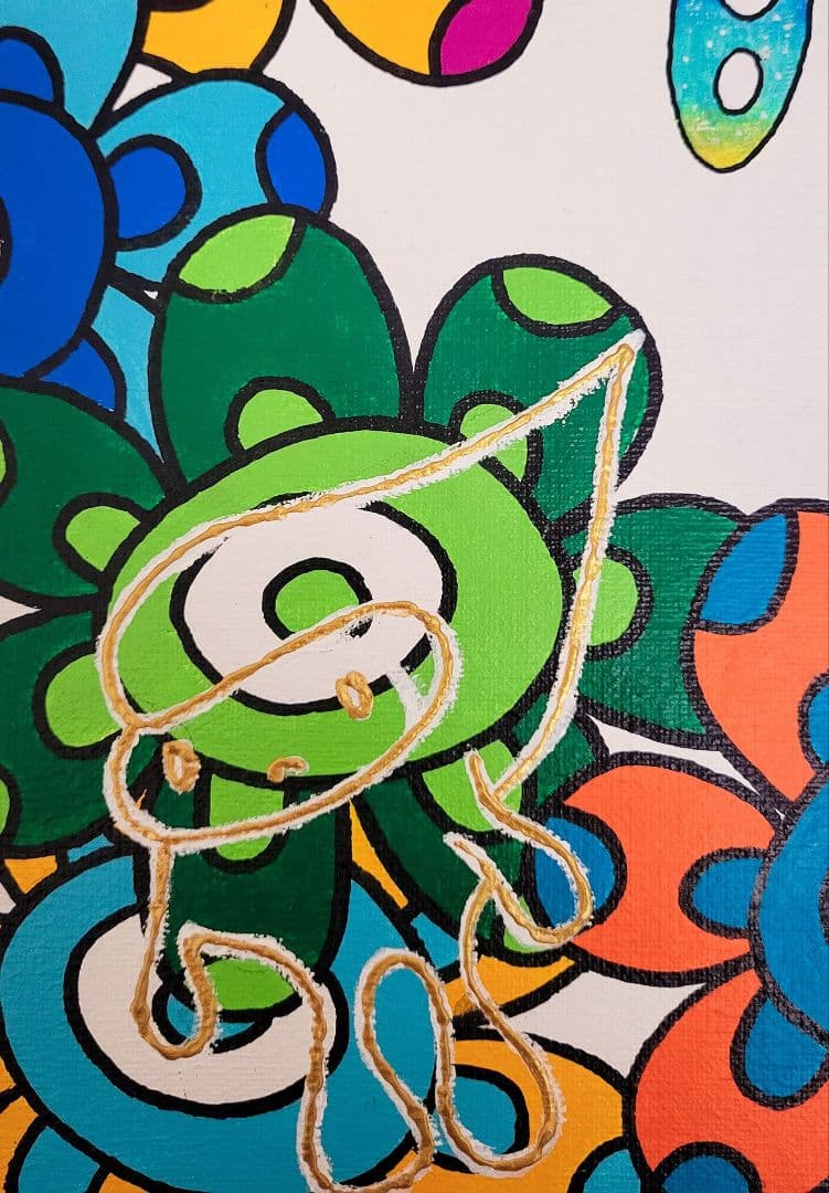 ★鈴木哲也★S6(410×410mm)アクリル原画1点物★送料無料#127