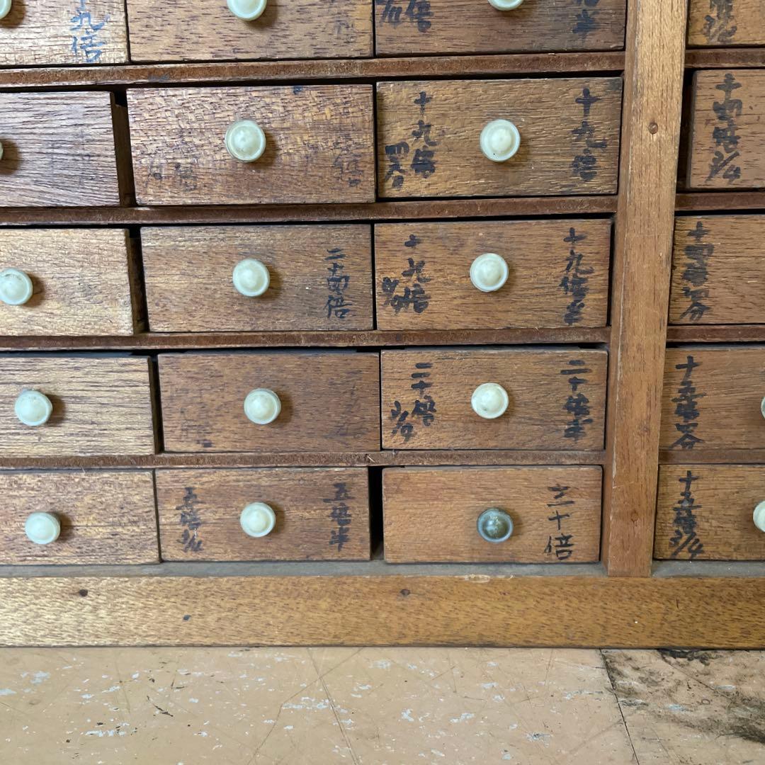 T1【送料込み】活版印刷所から出た木のタンス【古道具】【活版印刷】