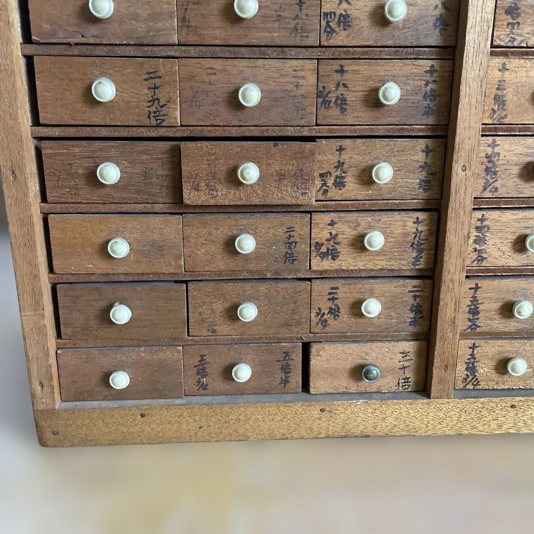 T1【送料込み】活版印刷所から出た木のタンス【古道具】【活版印刷】