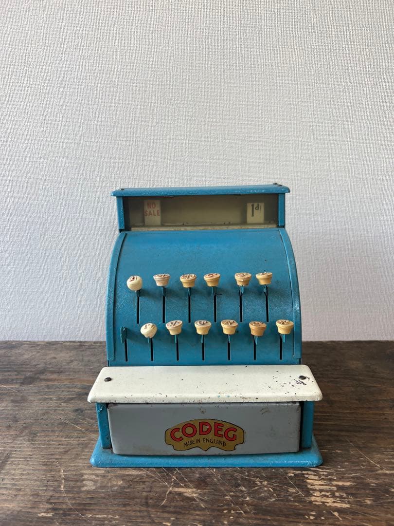 イタリアCODEG子どもおもちゃレトロキャッシャー 青