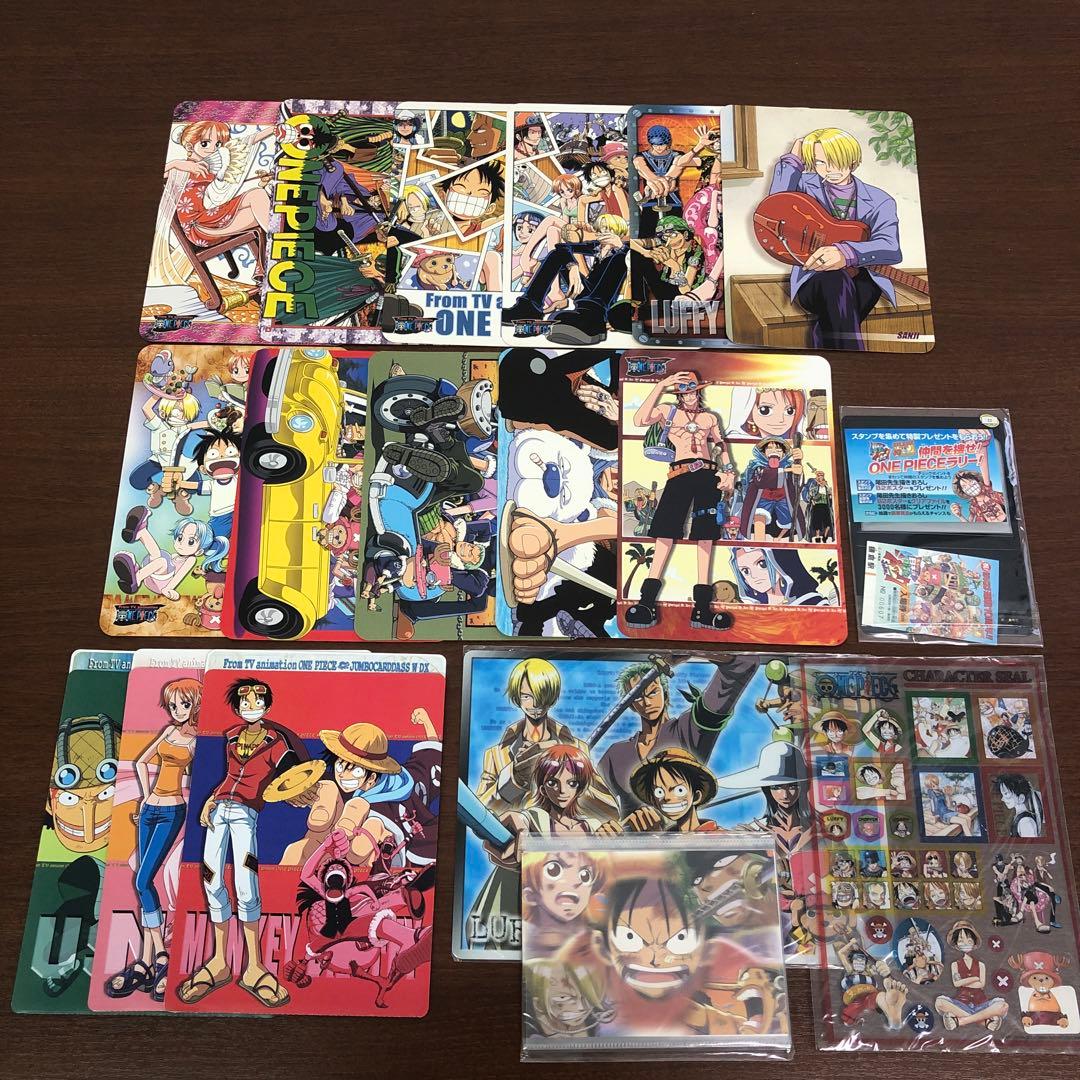 ❶ワンピース ジャンボカードダス パッドダス シール 下敷き まとめ売り