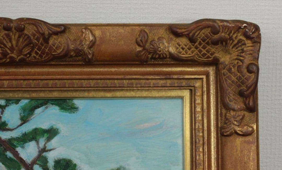 鎌倉杉本寺風景 Ｆ８(１９８９年)／安宅乕雄 (油彩)