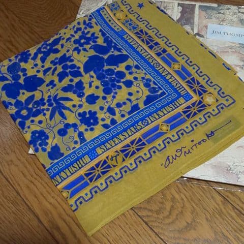 【新品未使用】ななつ星限定タイシルクスカーフ