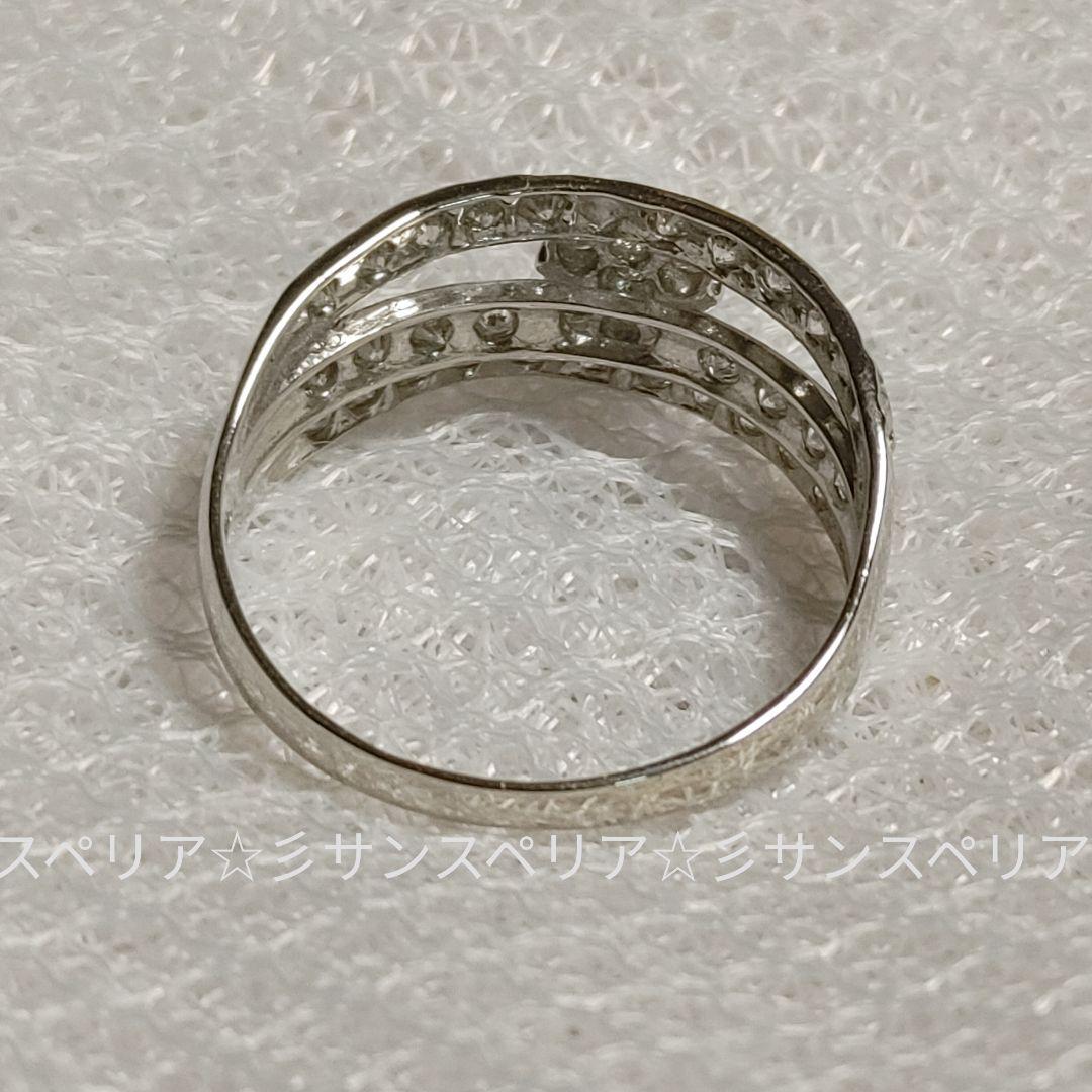 Pt900 ダイヤモンド1.0ct幅広デザインリング