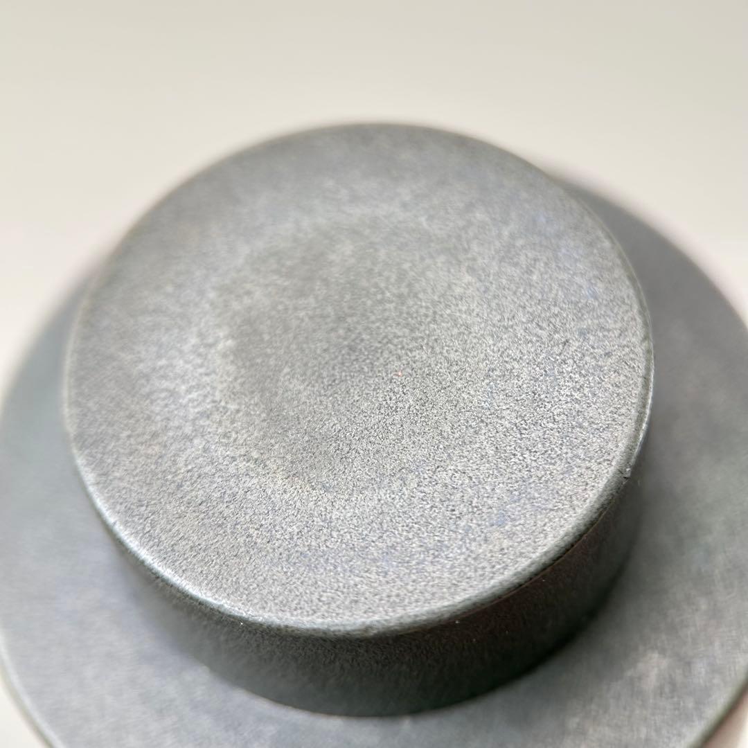 A001龍文堂 純錫 茶筒 茶入れ　茶道具　約284g