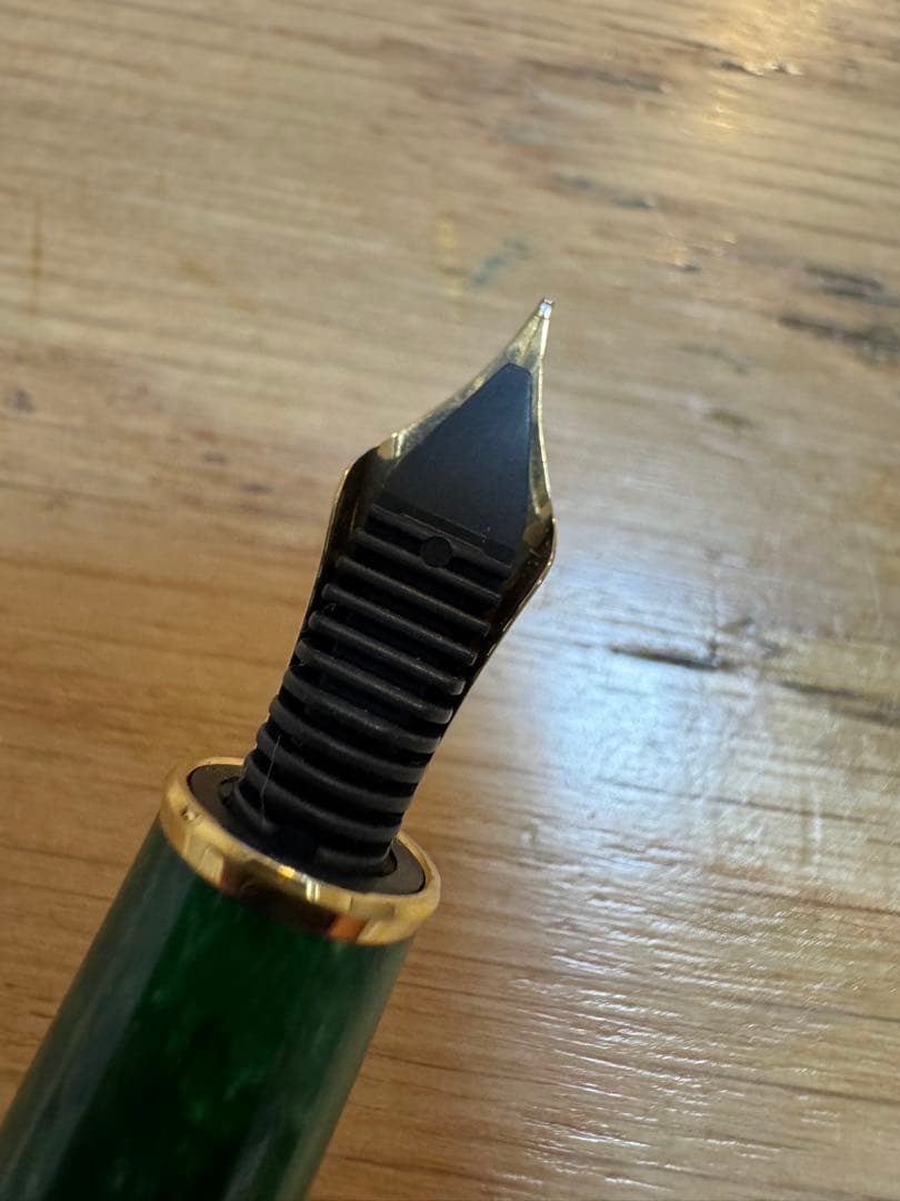 未使用 PLATINUM 万年筆 3776 18K セルロイド エメラルド