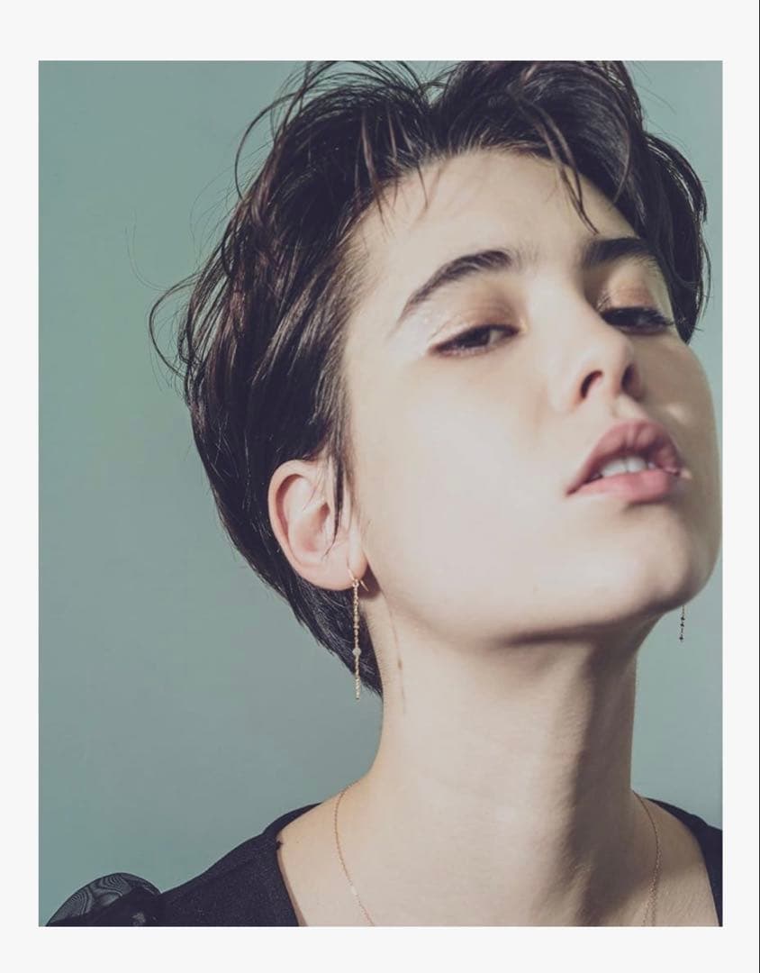 ete グレイン　ピアス　グレーダイヤモンド