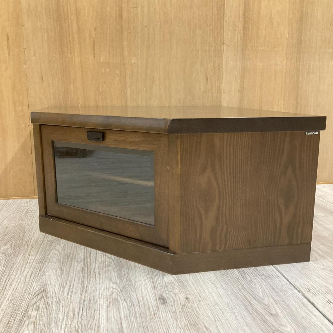 【カリモク】コーナーテレビ台　テレビボード　収納付