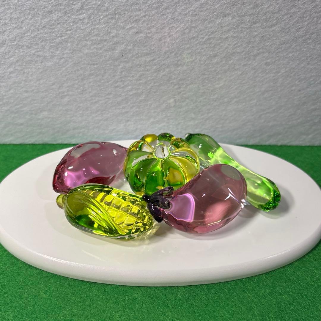クリスタル野菜と果物　ガラス細工