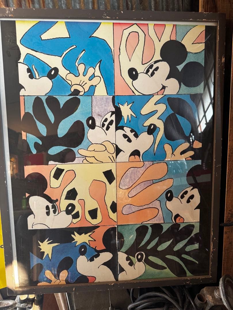ミッキーマウス ポップアート フレーム付き