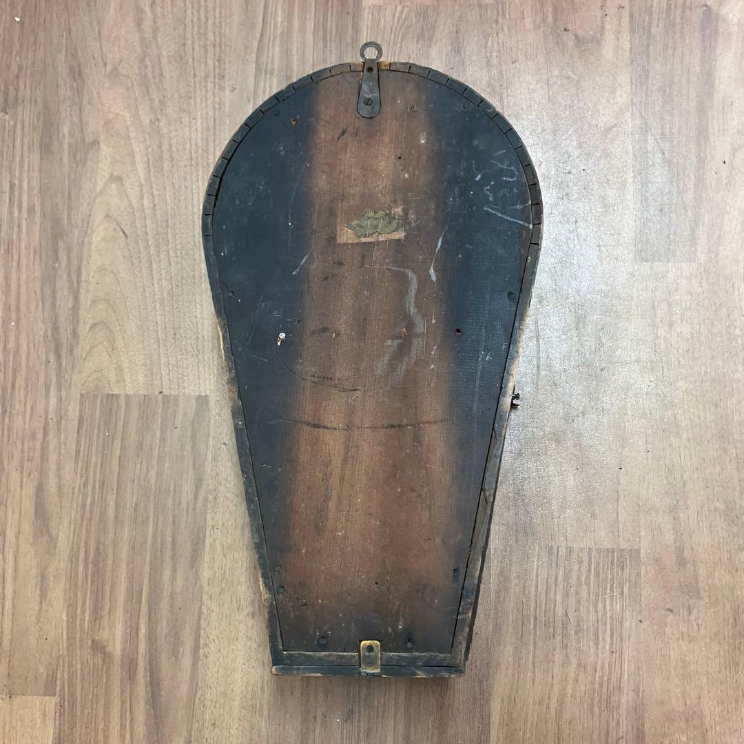 ①TRADE MARK 掛け時計　振り子時計　ゼンマイ式　※現状渡し