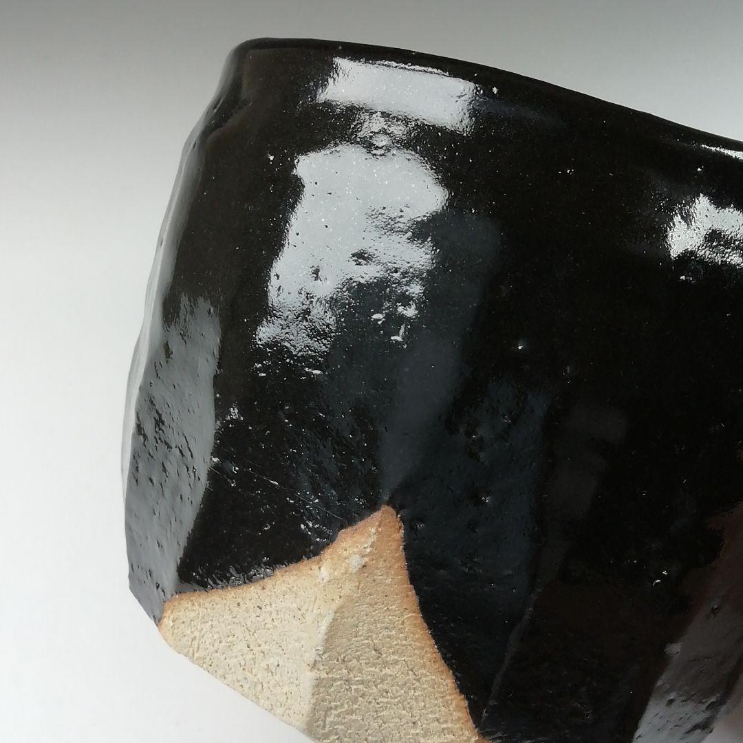 Ｔ５０３　茶碗　『瀬戸黒　小田木写』『半筒茶碗』『西尾香舟』共箱　抹茶碗　茶道具