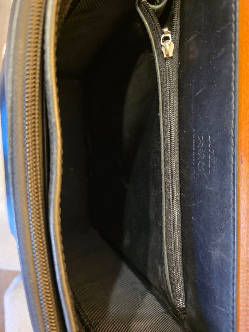 廃盤 大峡製鞄 リューク ブラックレザーバッグ