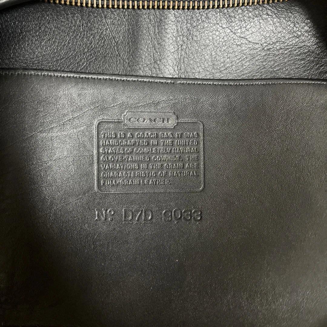 レザーハンドバッグ　コーチ　オールドコーチ　ブラック　バッグ　9033