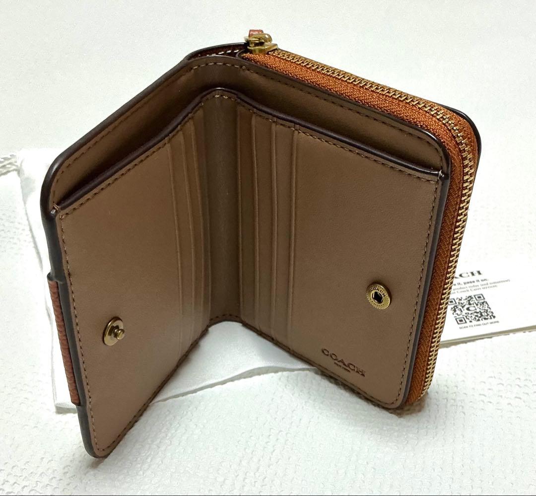 極美品 COACH二つ折り財布 ビルフォールドウォレット ホースアンドキャリッジ