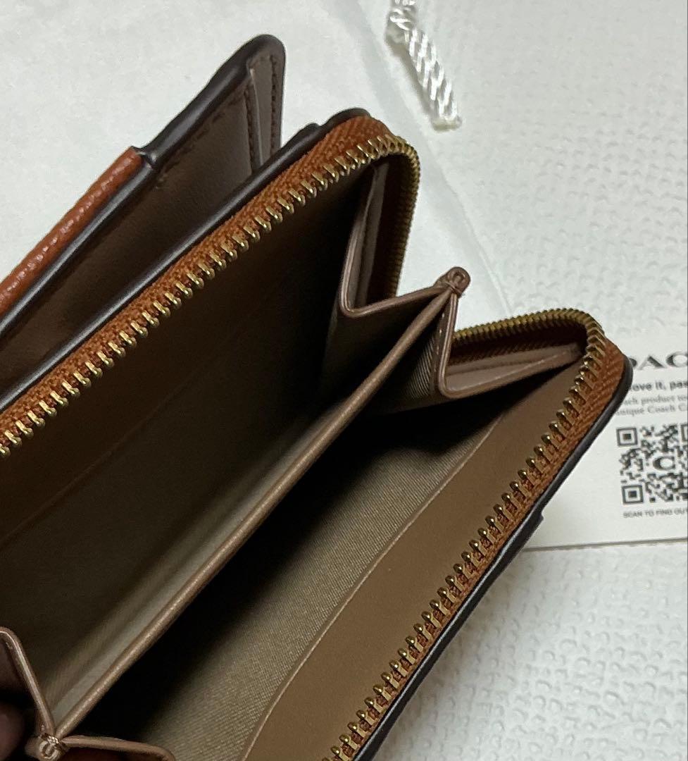極美品 COACH二つ折り財布 ビルフォールドウォレット ホースアンドキャリッジ