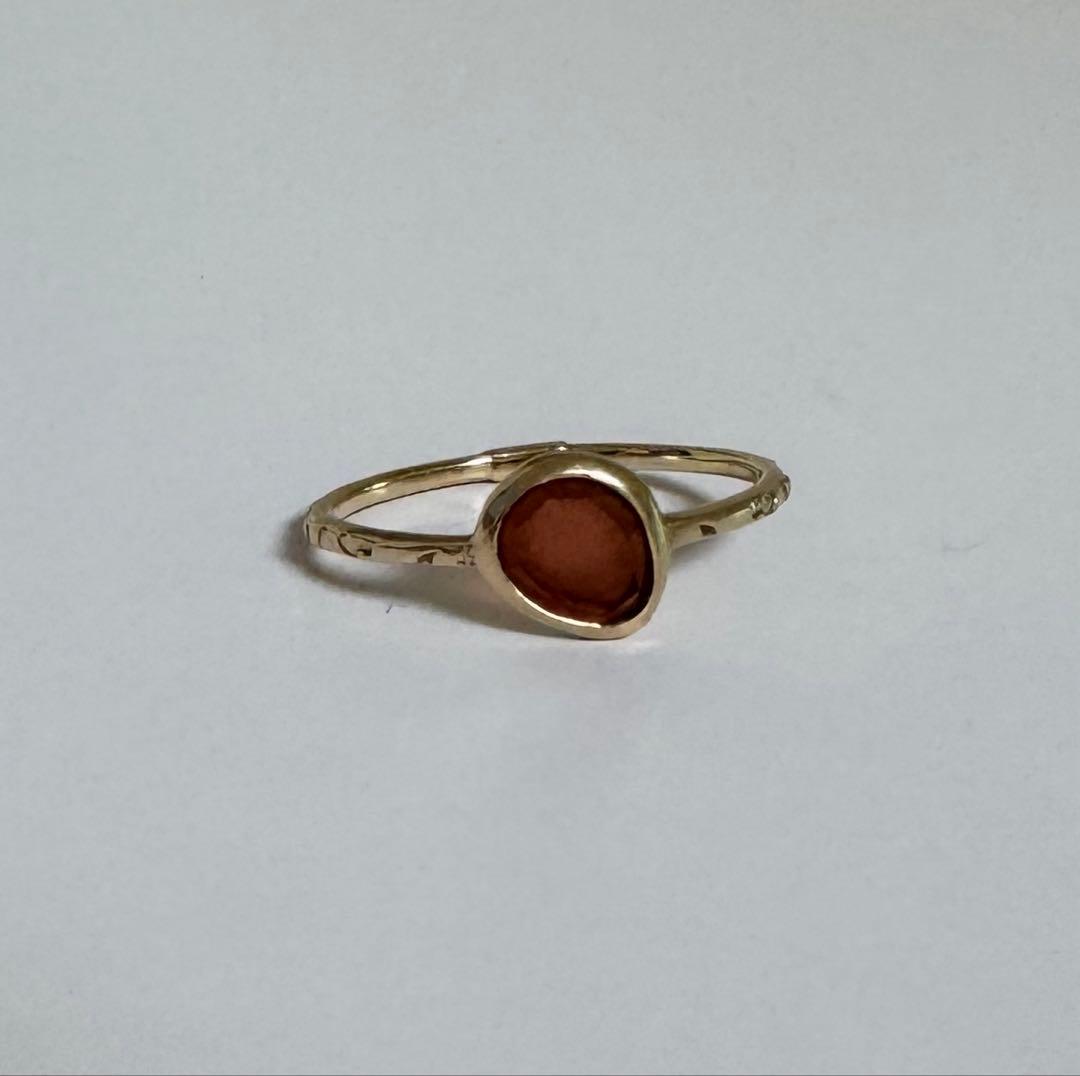 アガット✴︎スキニーリングK1011号✴︎ガーネット