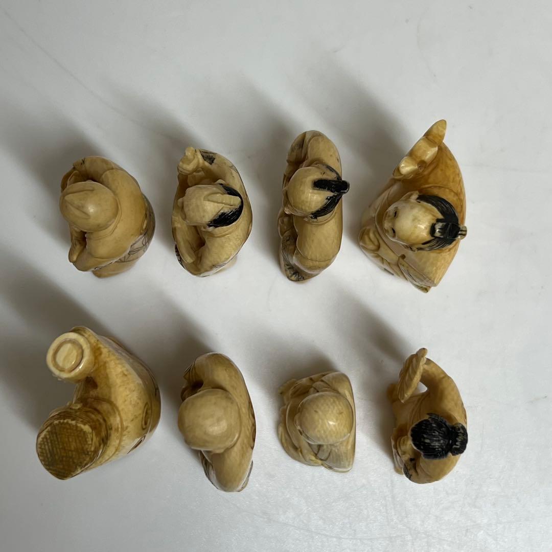 極上　人物根付　色々　9点　132g 東K7-1214☆2F トコサ