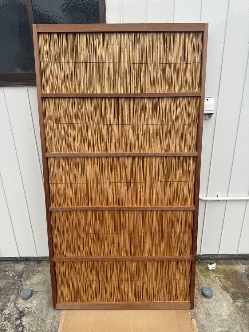 花寄屏風　2枚折　保管箱あり　(高さ約164㎝ 2連幅176㎝)