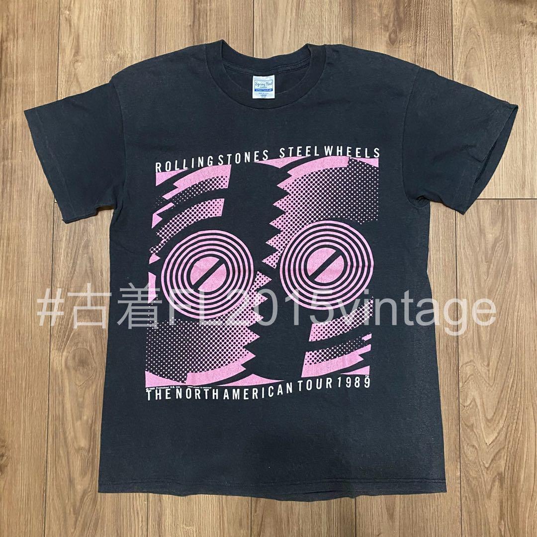 【80's】 ROLLING STONES steel wheel tour T