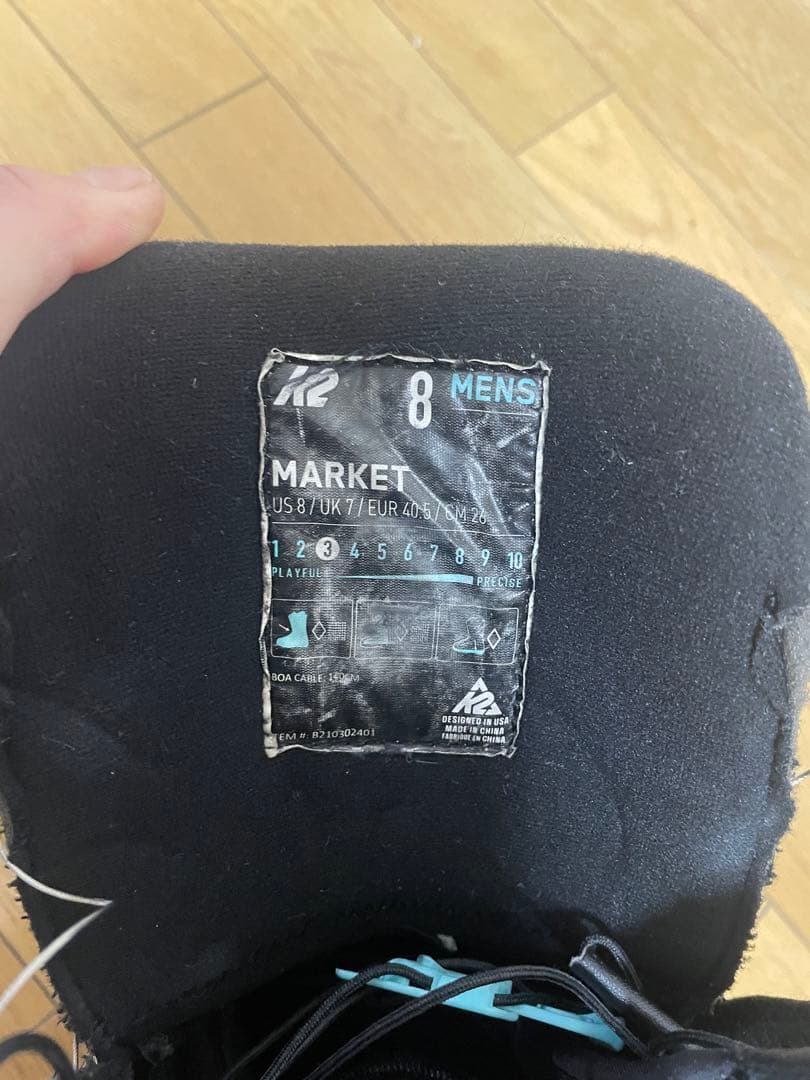 送料無料 K2 MARKET ブーツ ブラック　26cm (箱付)