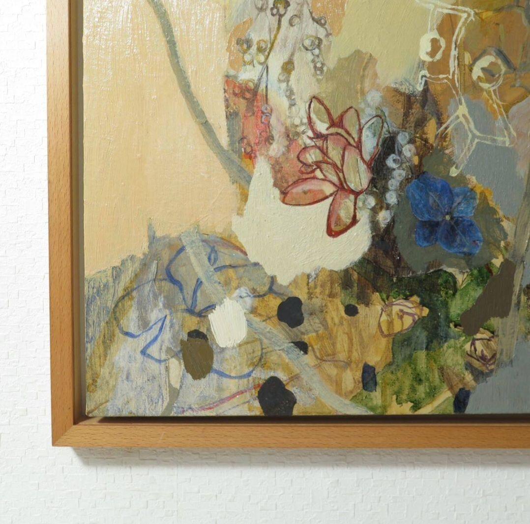 荻野夕奈　Garden-26 2011 油絵額装 現在ご活躍中の人気画家