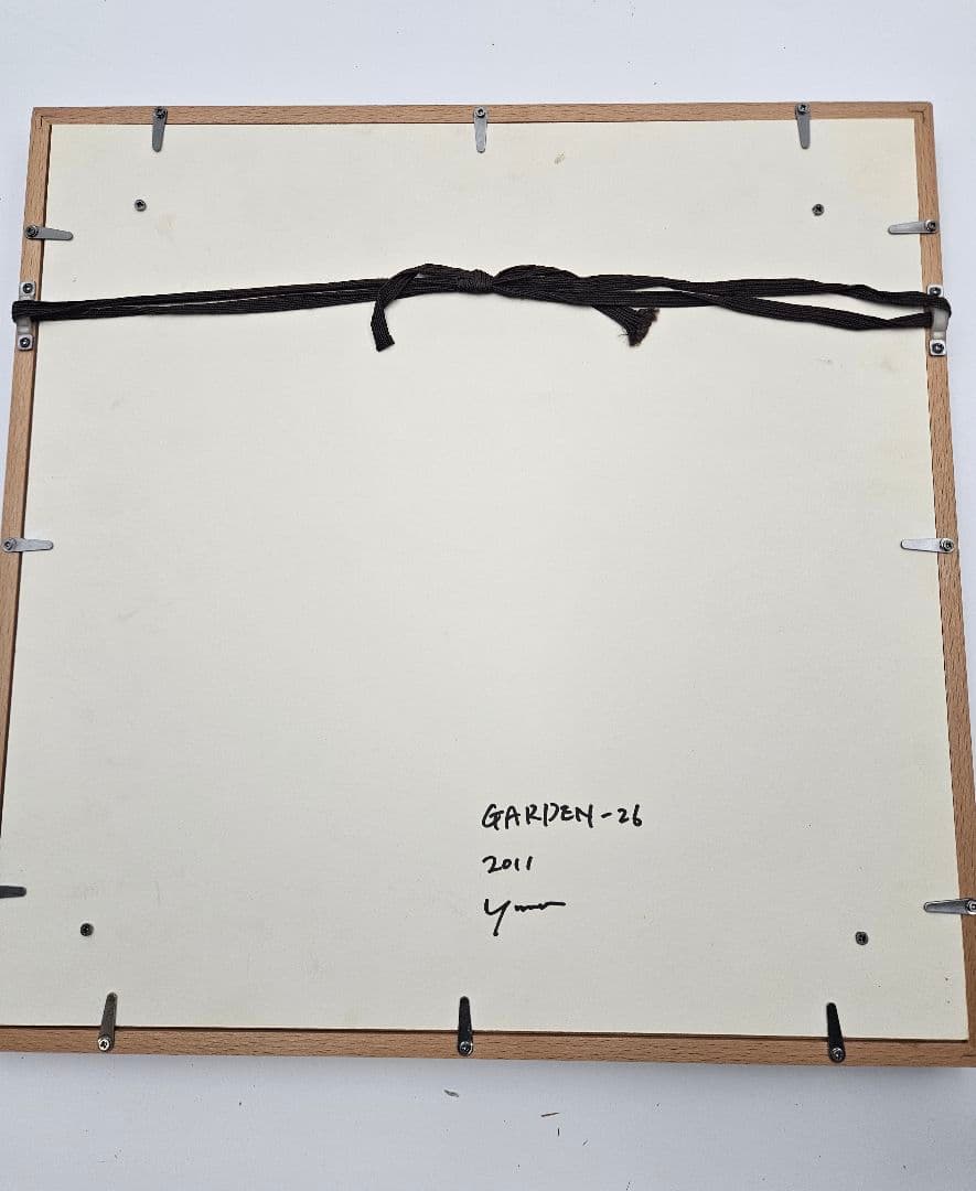 荻野夕奈　Garden-26 2011 油絵額装 現在ご活躍中の人気画家