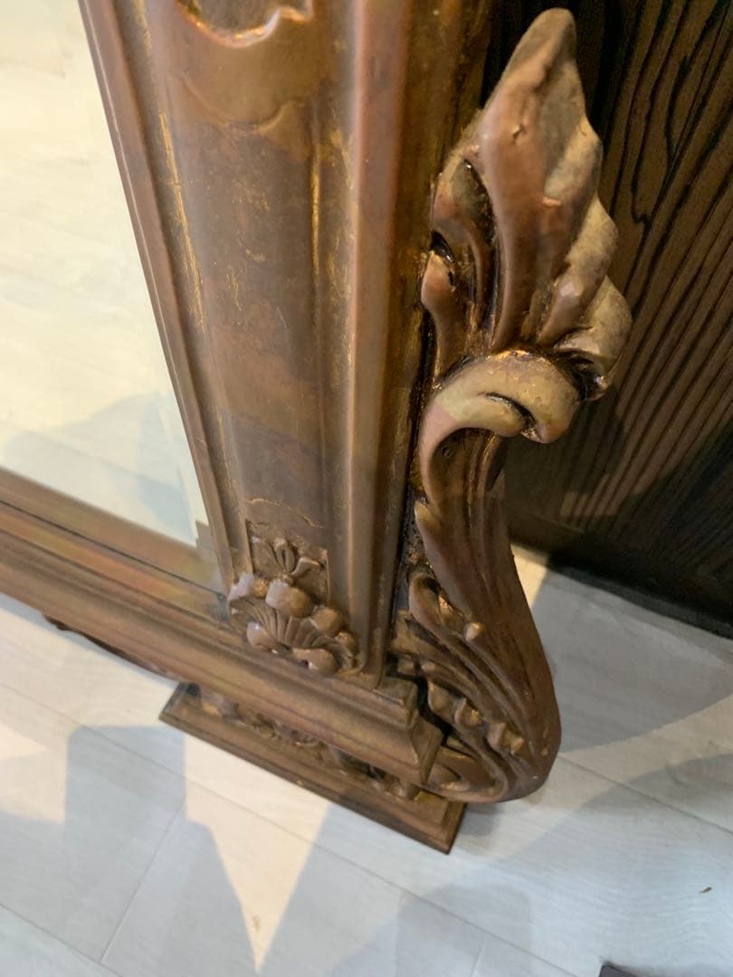 バロックスタイル 鏡 天使彫刻付き