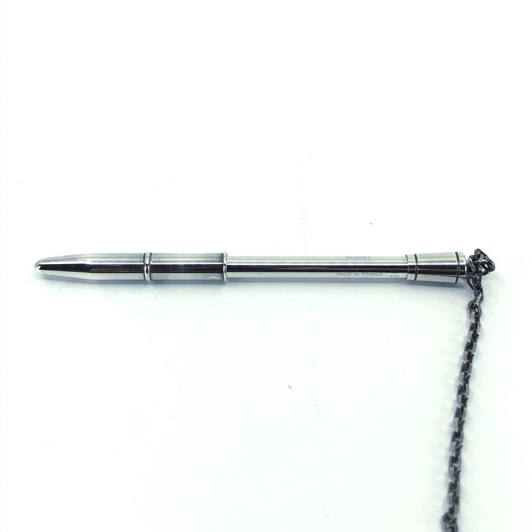 【美品】エルメス／SV925 ボールペン チェーン付き