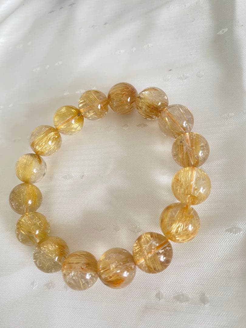 taka ) 5A級　天然　超大玉　タイチンルチルクオーツ ブレスレット