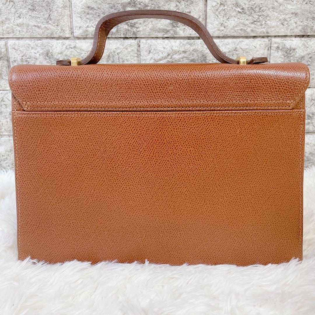 美品　ロンシャン　オールレザー　本革　2way ハンドバッグ　ゴールドロゴ