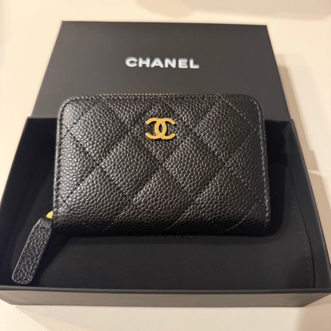 CHANEL シャネル マトラッセ キャビアスキン ケース ミニ財布