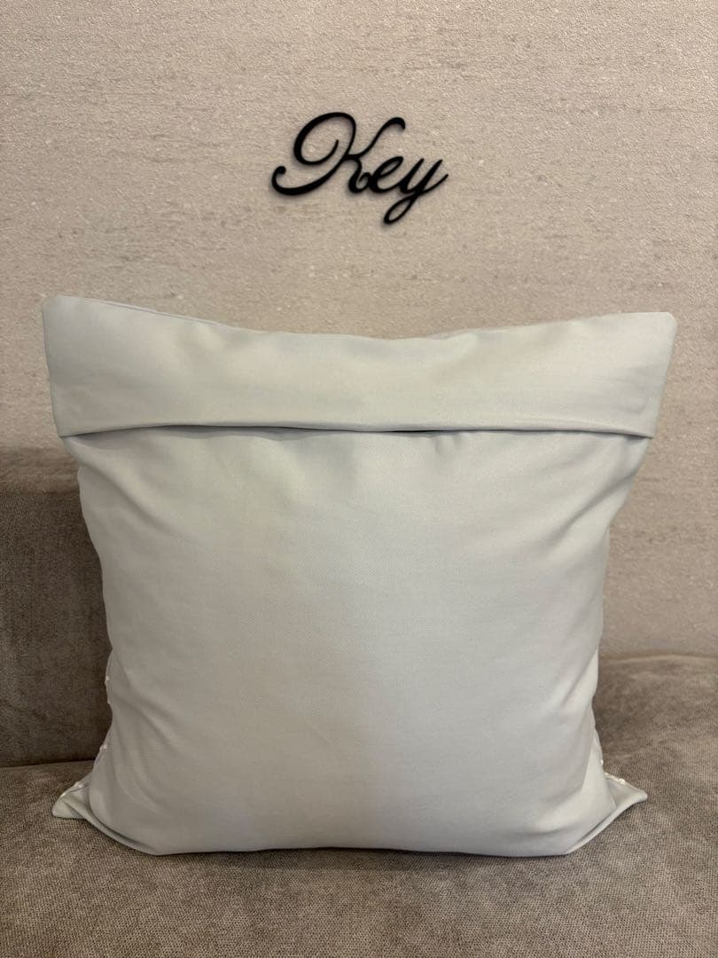 ミナペルホネン　ハンドメイドクッションカバー★タンバリンライトグレー Xホワイト