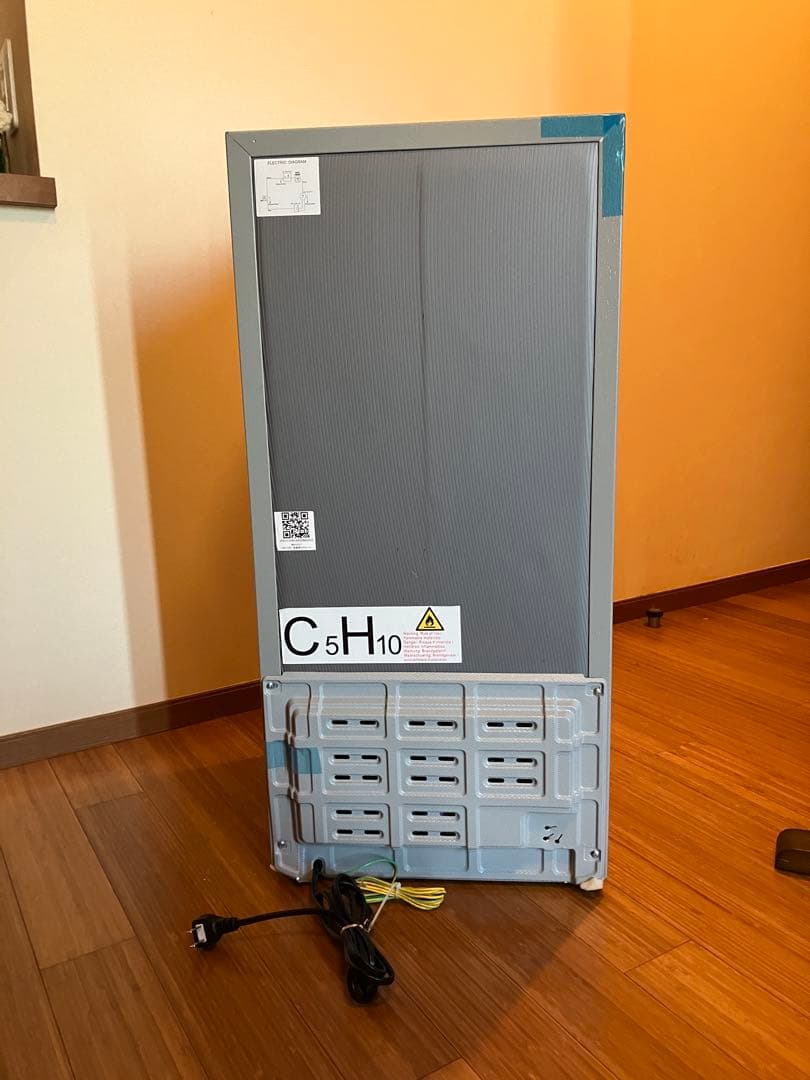 シルバー トップフリーザー冷蔵庫