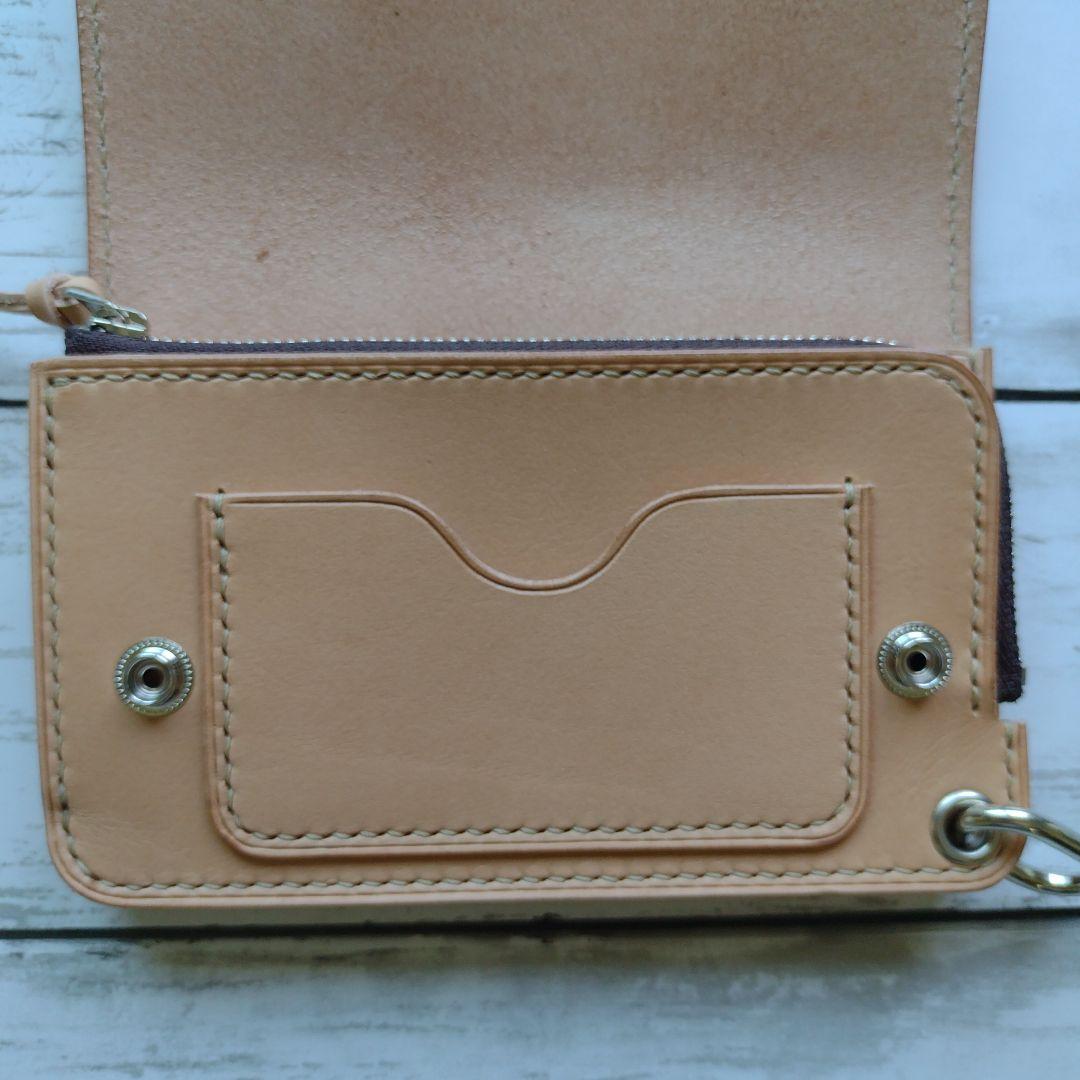 3層　ミドルトラッカー　ウォレット　財布　本革