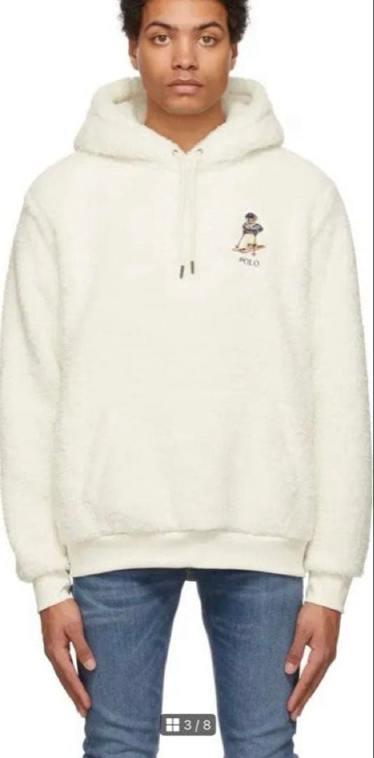 【美品】POLO RALPH LAUREN ポロベア刺繍ロゴパーカー 古着 XL