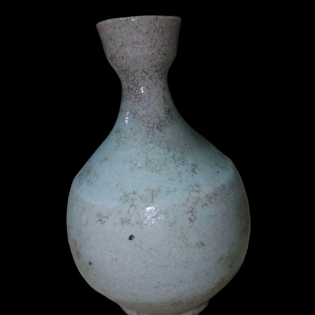 李朝　白磁徳利　一輪差し　骨董品