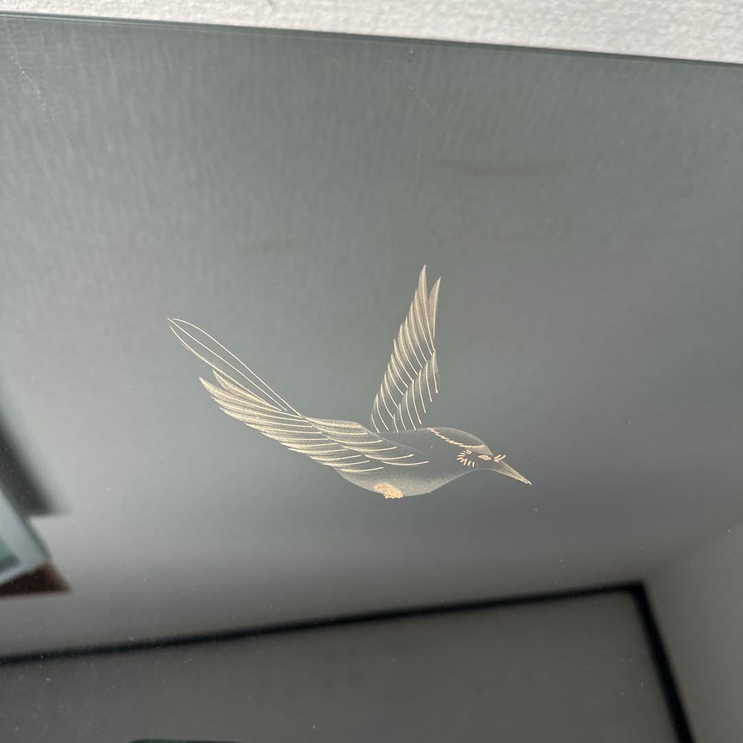 伝統工芸 輪島塗 浜高悦郎 乾漆椿蒔絵 金彩 座卓 座敷机 iso※