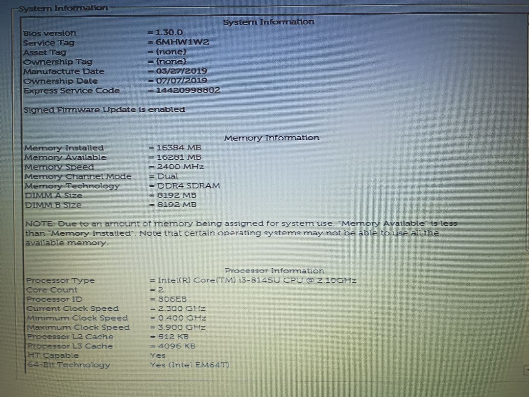 ！Dell Inspiron 3580 (ストレージ無し特価)